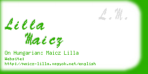 lilla maicz business card